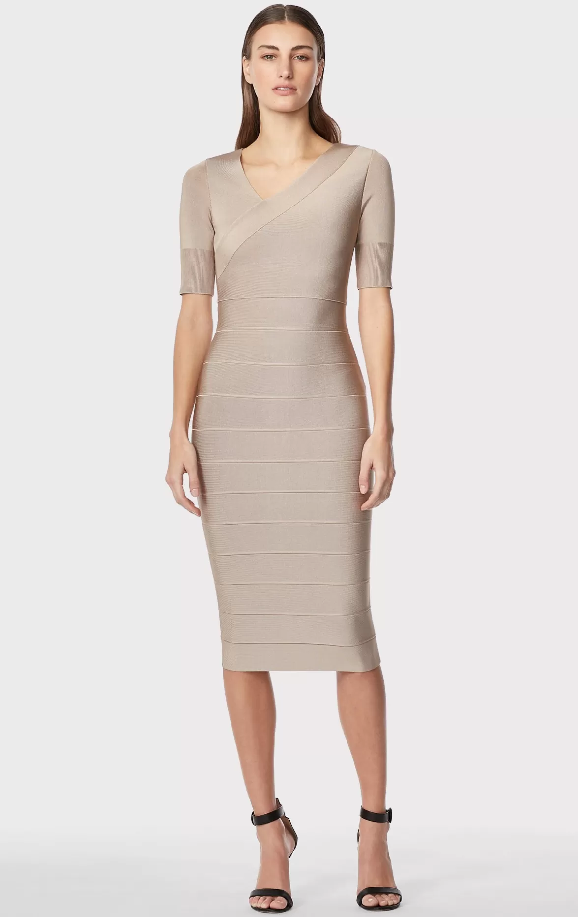 ASYMMETRIC STRAPPY ICON DRESS-Hervé Léger New