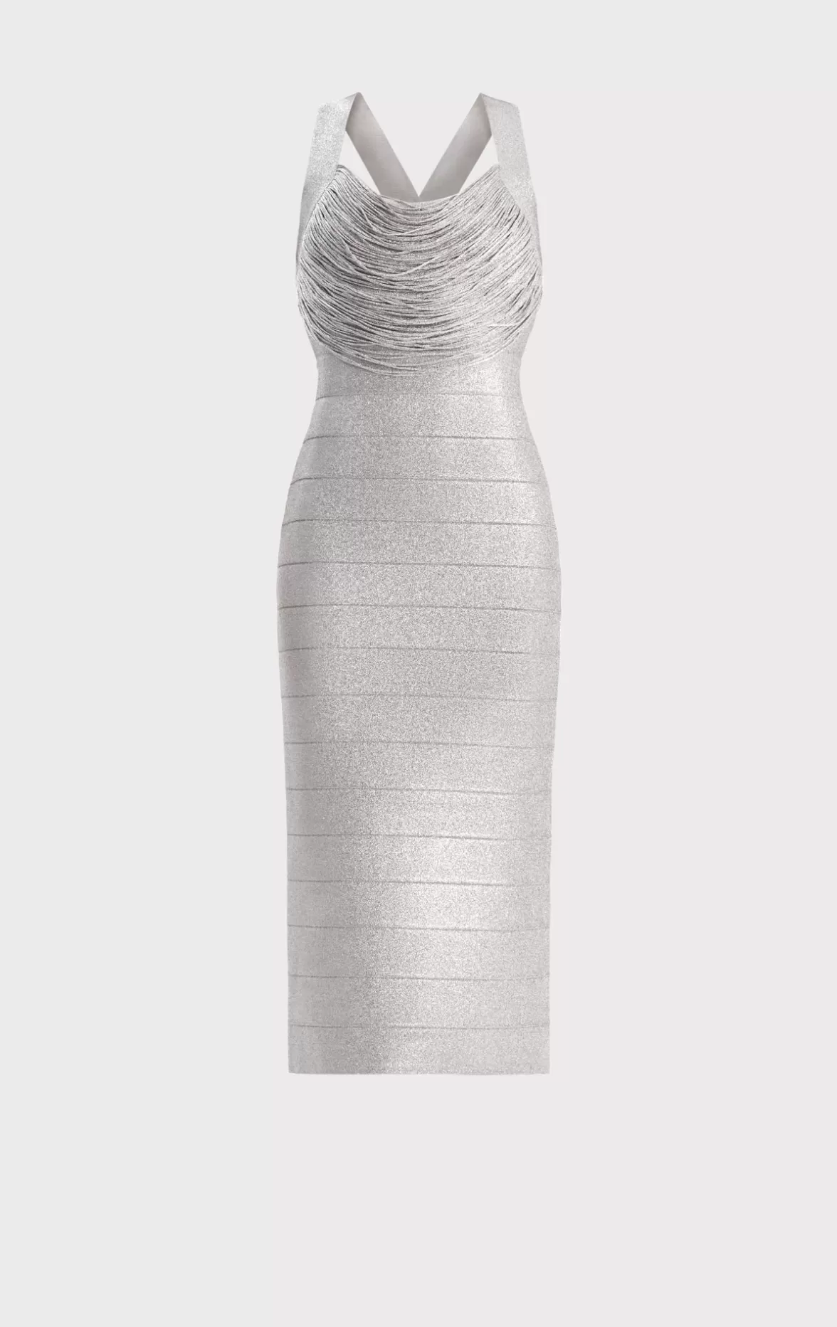 DISCO KNIT FRINGE MIDI DRESS-Hervé Léger Sale