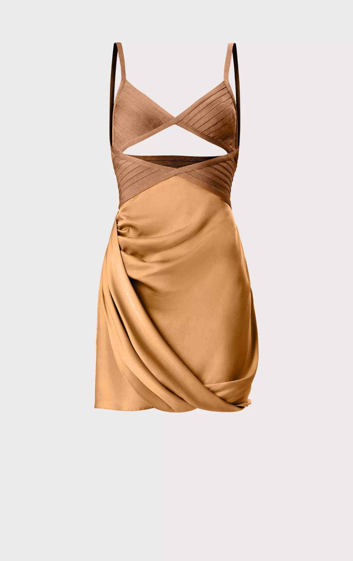 DRAPED CUTOUT MINI DRESS-Hervé Léger New