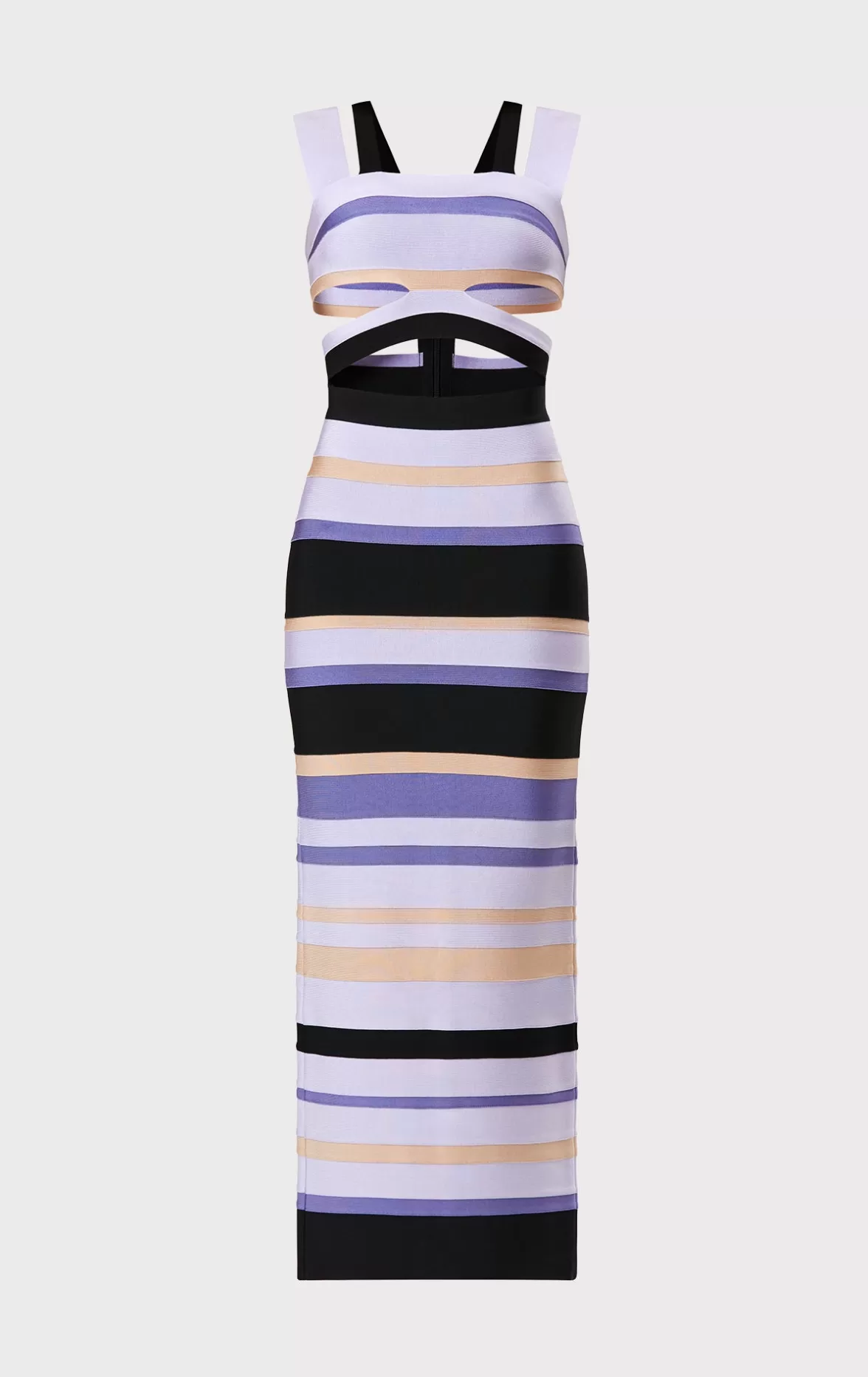 HERVÉ LÉGER X LAW ROACH STRIPED BANDAGE CUTOUT GOWN-Hervé Léger Cheap