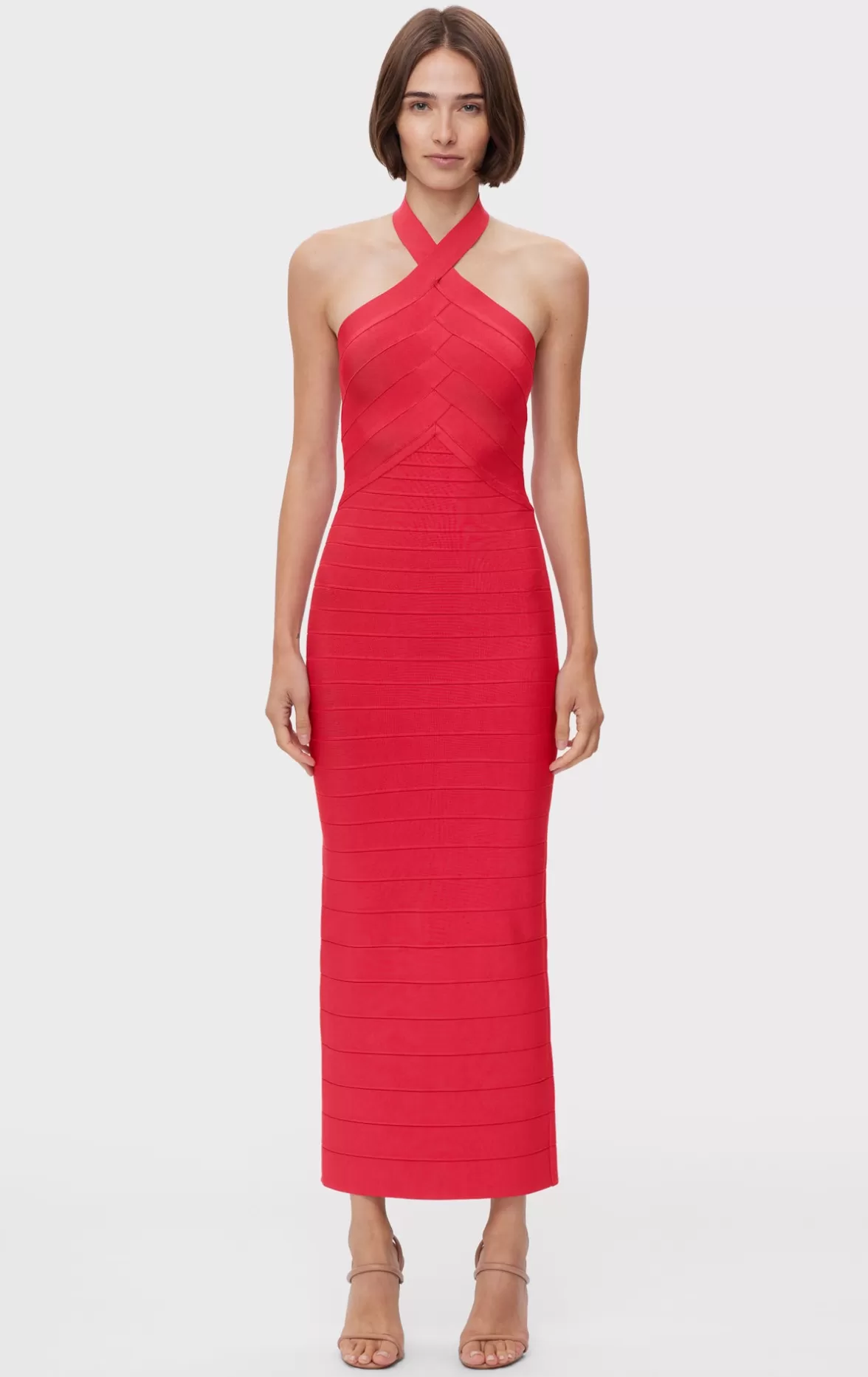 ICON BANDAGE HALTER GOWN-Hervé Léger Cheap