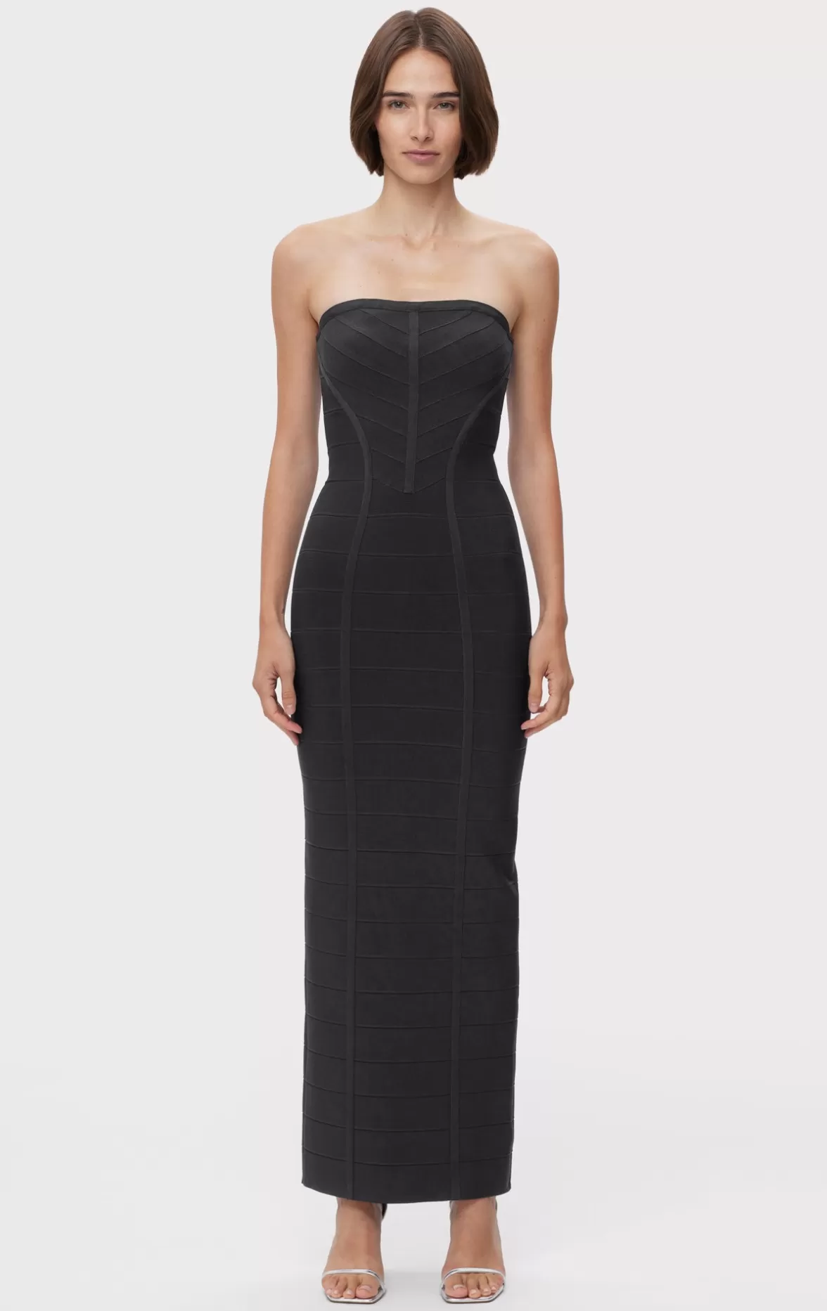 ICON CHEVRON BUSTIER GOWN-Hervé Léger Cheap