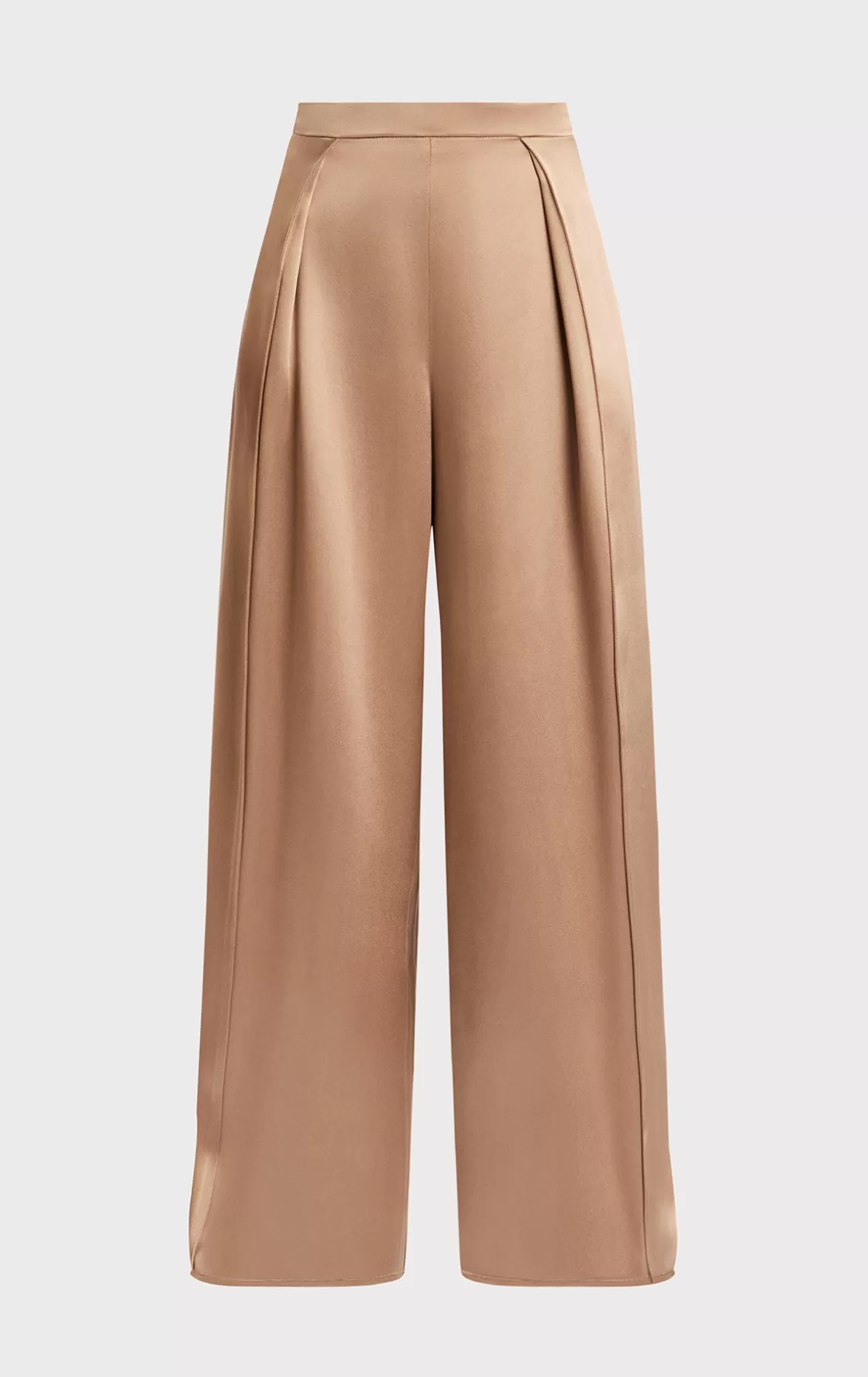 ICON HIGH WAIST SILK WIDE LEG PANTS-Hervé Léger New