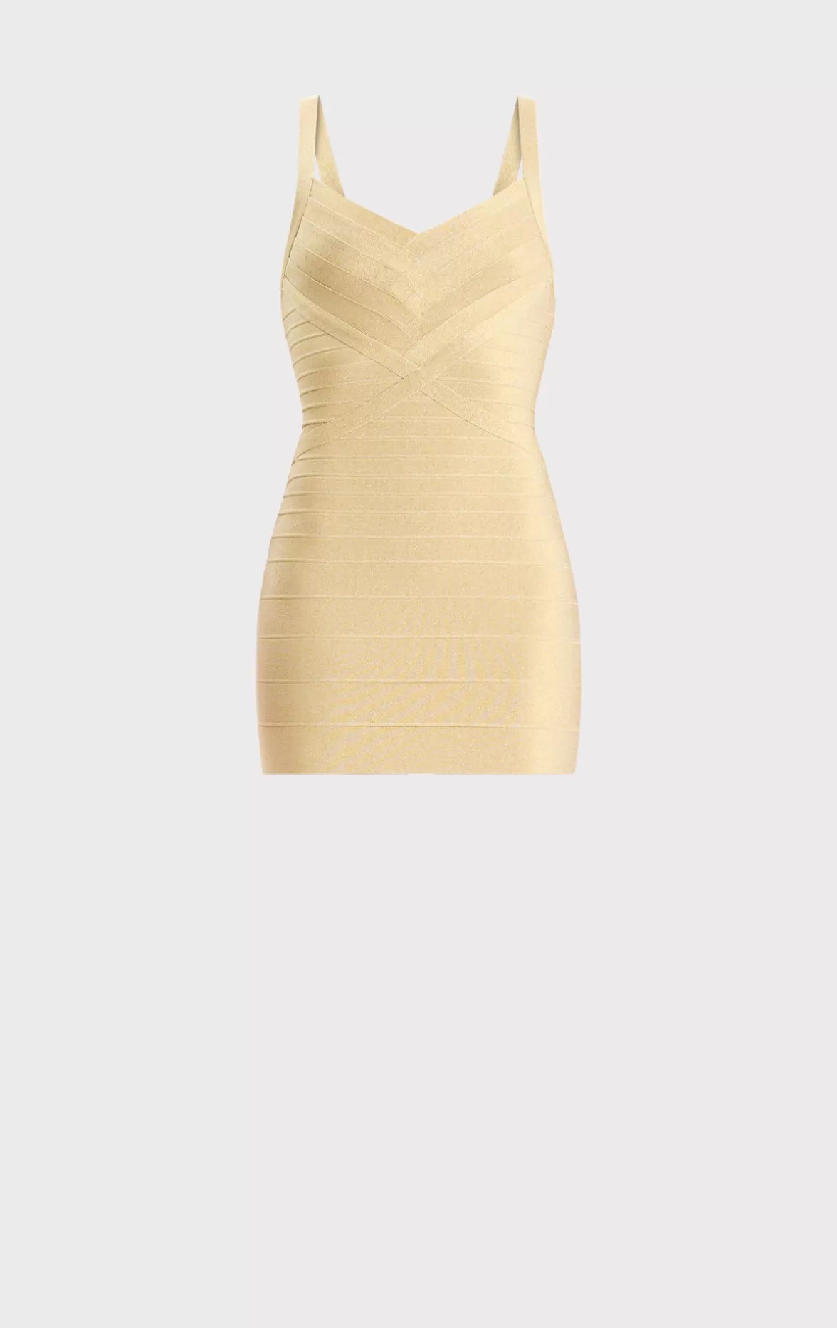 ICON METALLIC BANDAGE BUSTIER MINI DRESS-Hervé Léger New