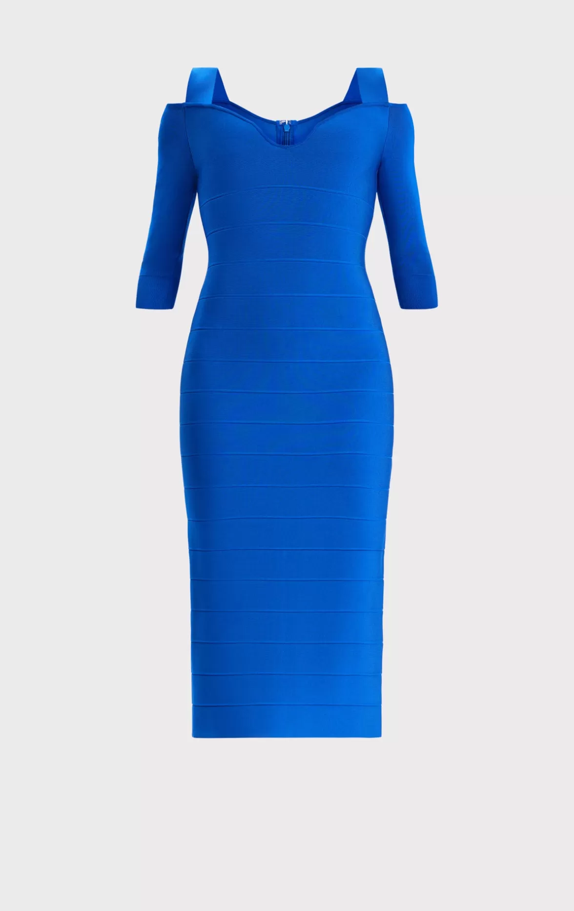 NOTCHED BATEAU MIDI DRESS-Hervé Léger Fashion