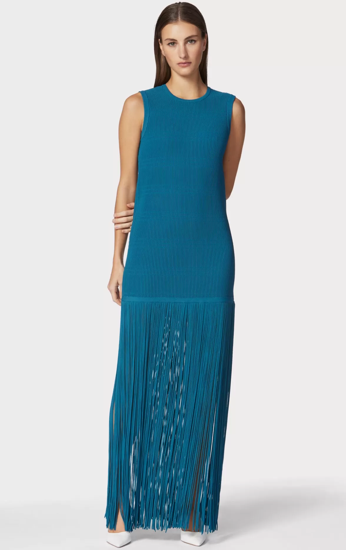 OTTOMAN SHADOW STRIPE FRINGE GOWN-Hervé Léger Best