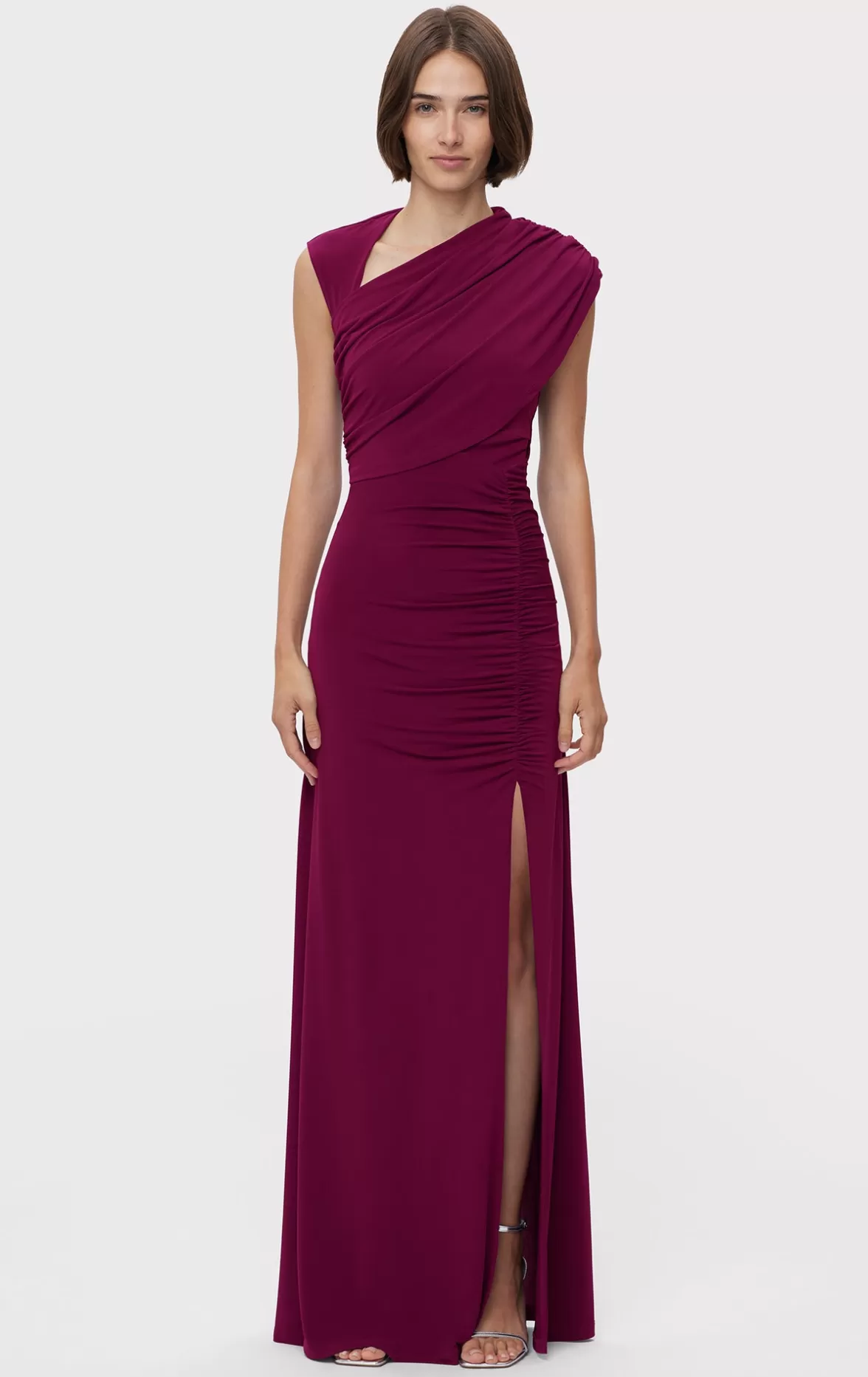 RUCHED MATTE JERSEY DRAPED GOWN-Hervé Léger Clearance