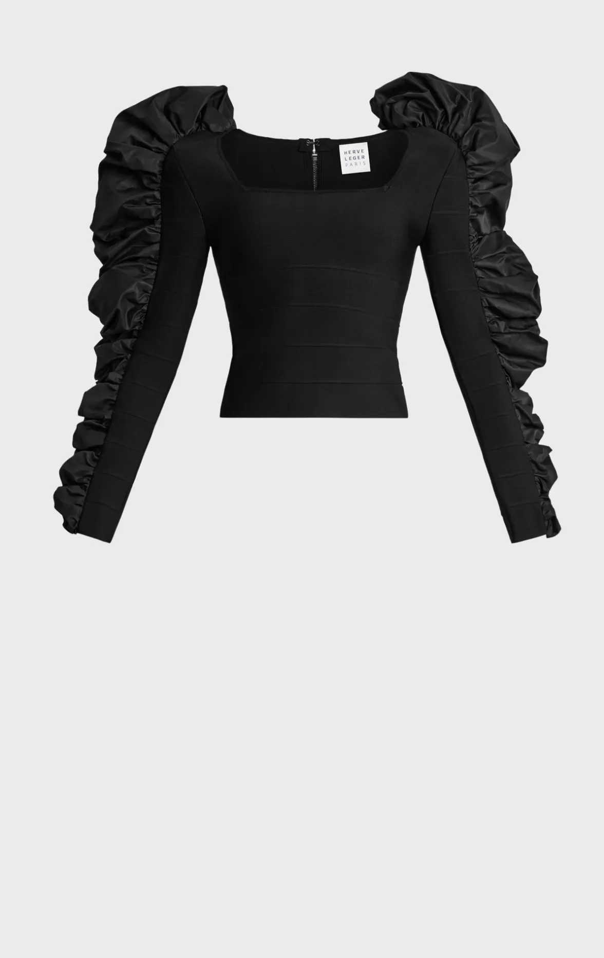 RUCHED NYLON RUFFLE TOP-Hervé Léger Discount