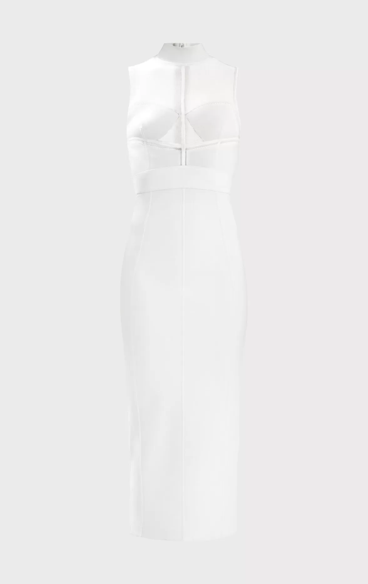 SHEER INTARSIA BUSTIER MIDI DRESS-Hervé Léger Flash Sale