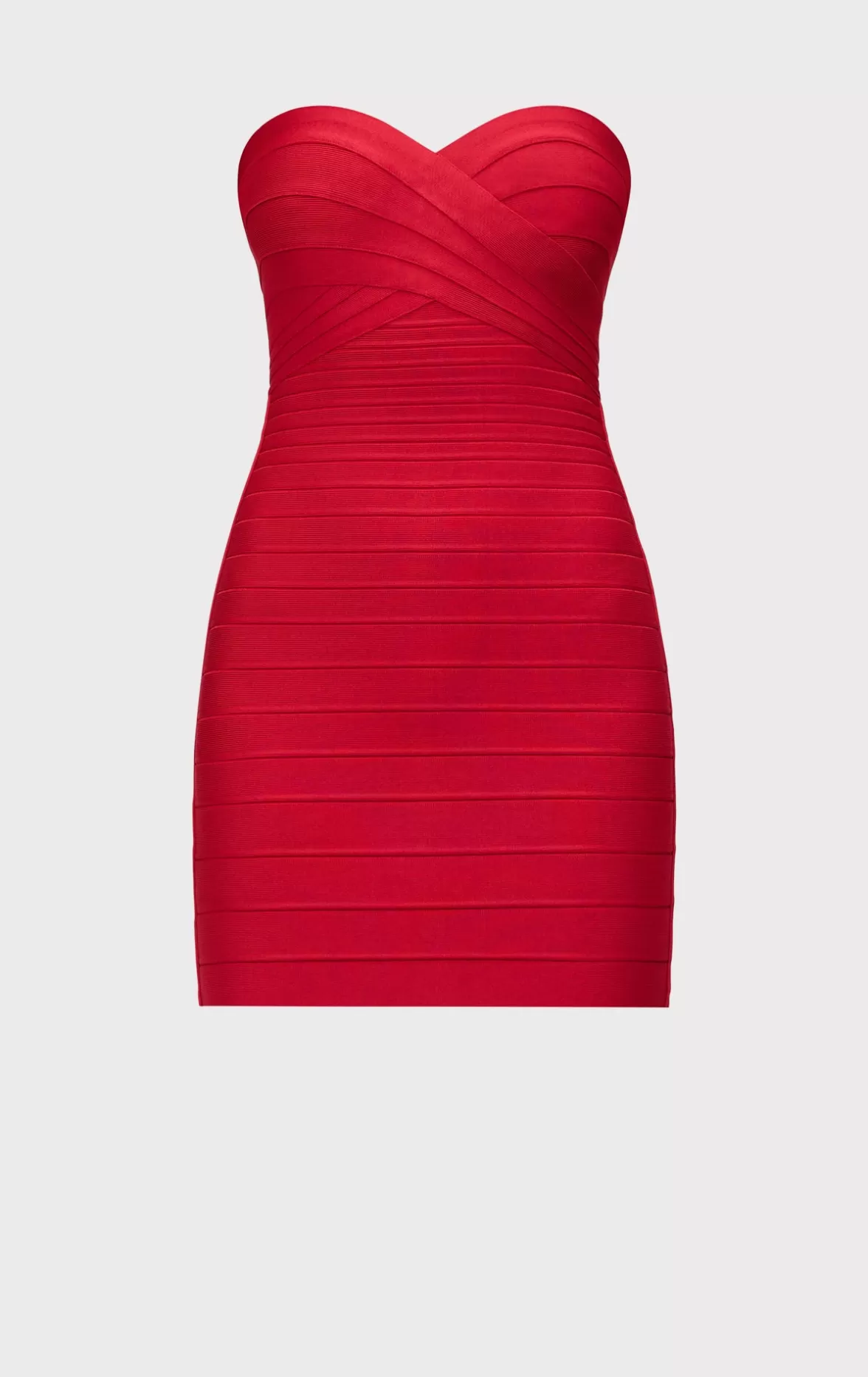 STRAPLESS BANDAGE MINI DRESS-Hervé Léger New