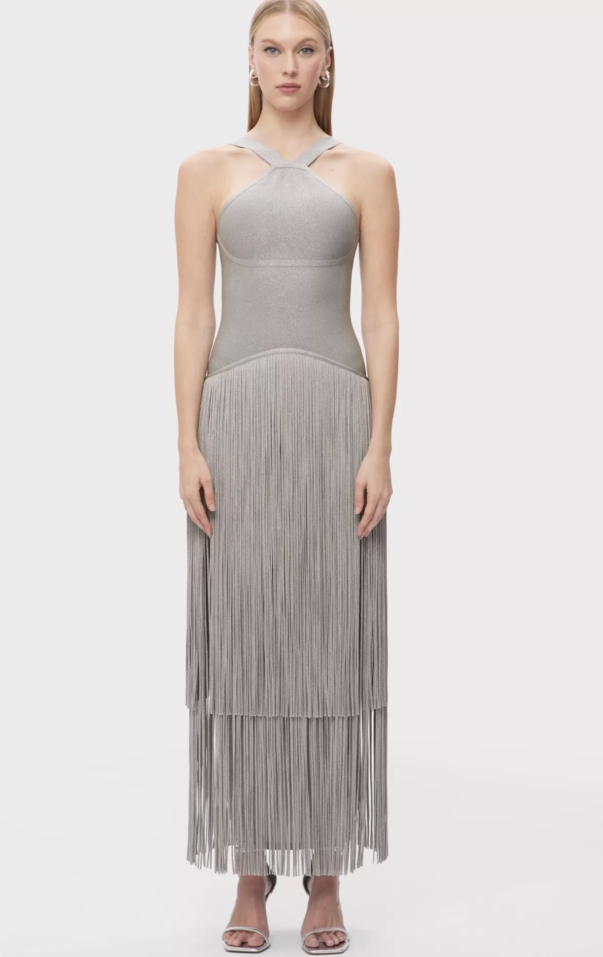 THE METALLIC KENNEDY GOWN-Hervé Léger Online